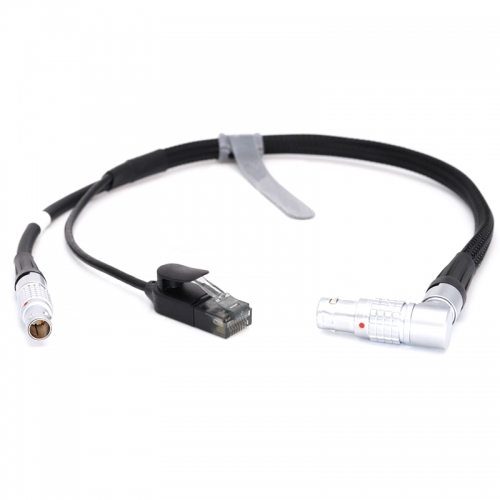 1B 10 pin ARRI ALEXA( Male) to RJ45 Date Cable( Male) camera control cable+0B2 pin 24V output cable