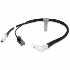 1B 10 pin ARRI ALEXA( Male) to RJ45 Date Cable( Male) camera control cable+0B2 pin 24V output cable