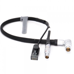 1B 10 pin ARRI ALEXA( Male) to RJ45 Date Cable( Male) camera control cable+0B2 pin 24V output cable