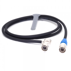 Power Splitter Right Angle Head 4 pin to Hirose for Zoom F4 F8 Sound Devices 633 664 power cable