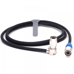 Power Splitter Right Angle Head 4 pin to Hirose for Zoom F4 F8 Sound Devices 633 664 power cable