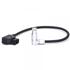 20/40/80cm D-tap to Right Angle Head 6 pin(4+2) Power Cable for DJI Transmission