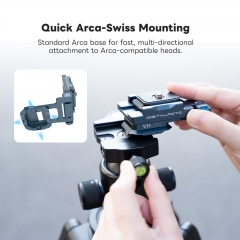 Foldable Vertical L-Bracket and Baseplate with Arca Swiss Bottom Plate