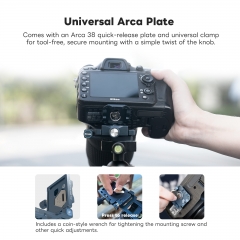 Foldable Vertical L-Bracket and Baseplate with Arca Swiss Bottom Plate