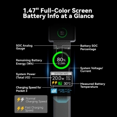 Quick Charging Battery Handle with Color LCD Monitor for DJI OSMO POCKET 3