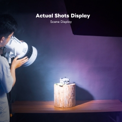 10 Times Brightening 10°-45° Focusable Fresnel Lens with 4 Leaves Barndoor Support≤200W COB Light