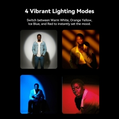 Portable Zoomable RGB LED Photography Flashlight with Gobos