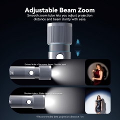 Portable Zoomable RGB LED Photography Flashlight with Gobos