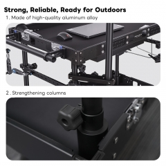 300kg Payload Video Production Camera Cart Collapsible Mobile Workstation 8