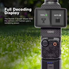 Full Decoding Battery Handle for DJI Osmo Pocket 3 with USB C Transfer Date(External Audio Input)