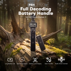 Full Decoding Battery Handle for DJI Osmo Pocket 3 with USB C Transfer Date(External Audio Input)