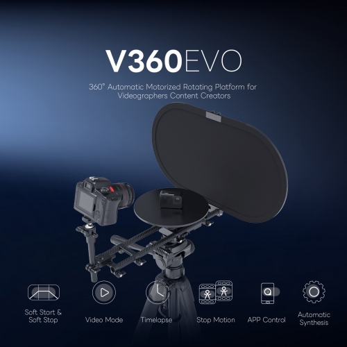 360° Automatic Motorized Electric Rotating Platform Rig for Videographers Content Creators