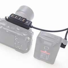 77cm 1 to 4 D-Tap Splitter with 1/4 Screw&Voltage Monitor