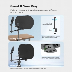 MINI Manual 360 Rotating Spinning Plateform with Table Clamp for Smartphone and Small Cameras