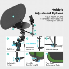 MINI Manual 360 Rotating Spinning Plateform with Table Clamp for Smartphone and Small Cameras