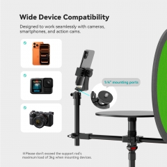 MINI Manual 360 Rotating Spinning Plateform with Table Clamp for Smartphone and Small Cameras