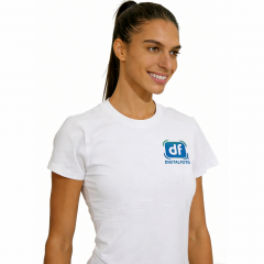 DIGITALFOTO Brand White T-Shirt with Fashion Design