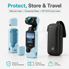 Accessory Bundle for DJI Osmo Pocket 4, 6 Filters + Silicone Case + POP-1 Tripod + Wrist Strap + Carry Case + Tempered Glass, OSMO POCKET 4 Not Included