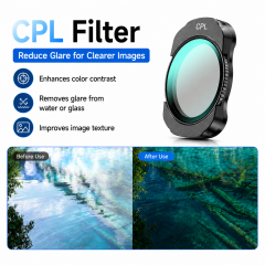 6-in-1 Magnetic Filter Kit Compatible with DJI Osmo Pocket 3 & Pocket 4, 0.72X Wide-Angle Lens, Macro Lens, CPL, VND, Star & 1/4 Black Mist Filters with Storage Case