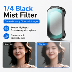 6-in-1 Magnetic Filter Kit Compatible with DJI Osmo Pocket 3 & Pocket 4, 0.72X Wide-Angle Lens, Macro Lens, CPL, VND, Star & 1/4 Black Mist Filters with Storage Case