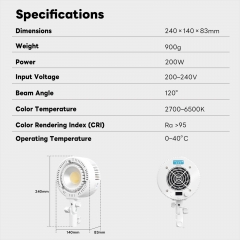 200W Bi-Color COB Fill Light