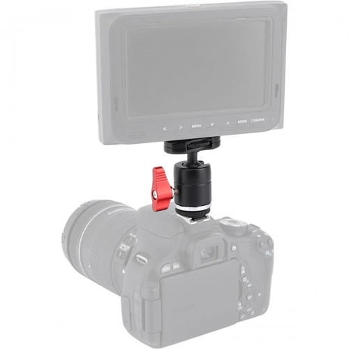 Prime Focus Easy Lock Mini Ball Head with Shoe Mount Adapter Ratchet Locking Knob