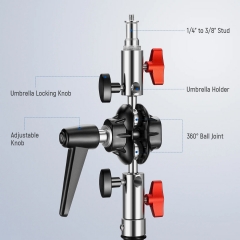 Double Ball Joint Adapter C Focus Heavy Duty Light Stand Head Adapter Double Ball Joint Adapter C
