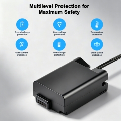 EN‑EL25 9V Dummy Battery with Digital Display & PD – Type‑C Input, Fully Decoded, Overcurrent Protection, for Nikon Cameras