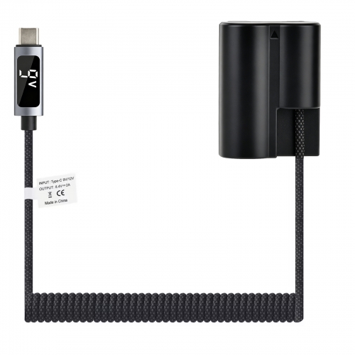 NP‑W235 9V Dummy Battery w/ LED Screen & PD – Fully Decoded, Braided Cable, Overcurrent Protection for Fujifilm