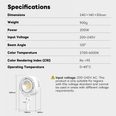 200W Bi-Color COB Fill Light