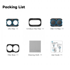 Variable ND, Black Mist 1/4, and CPL 3 in 1 Piece Filter Set for Osmo Pocket 4P