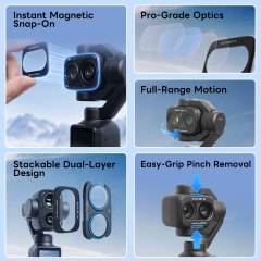 Variable ND, Black Mist 1/4, and CPL 3 in 1 Piece Filter Set for Osmo Pocket 4P