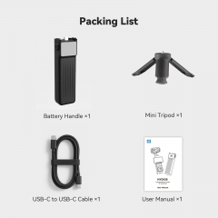 White/Black Battery Handle 5000mAh for Insta360 Luna Ultra/Pro