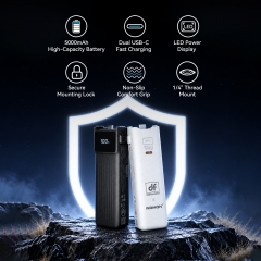 White/Black Battery Handle 5000mAh for Insta360 Luna Ultra/Pro