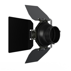 Reflector with Barndoor and Honeycomb Grid