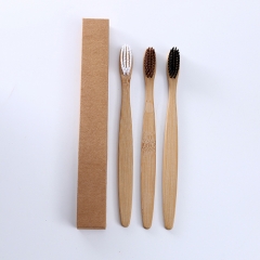 100% Eco-friendly material OEM Charcoal Bamboo Toothbrush
