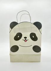 Charming small Kraft Paper Bages With Playful Cartoon Prints