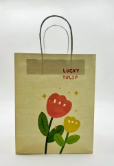 Charming small Kraft Paper Bages With Playful Cartoon Prints