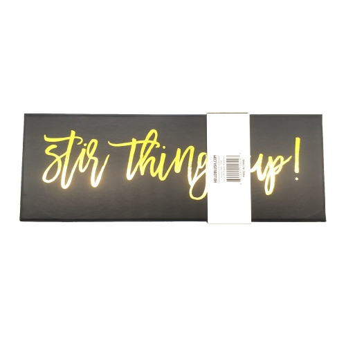 Printed Stir Sticks Box with EVA Insert & Wrapper Band