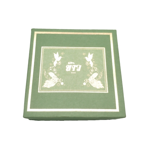Green Rigid Flip-Top Cosmetic Gift Box