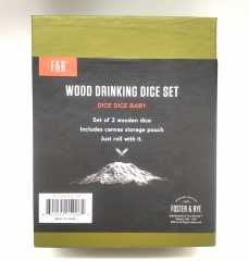 Rigid Drawer Packaging Box for Wooden Game Dice