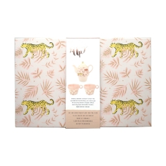 Pink Rigid Heaven and Earth Tea Set Gift Box