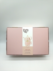 Pink Rigid Heaven and Earth Tea Set Gift Box