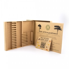 Two-Tone Black & Brown Stainless Steel Straw Set Packing Box