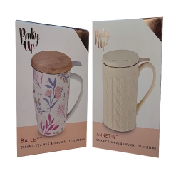 Pinky Up Ceramic Tea Mug Artcard Packing Box