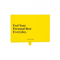 Minimalist Yellow Artcard Box with Ribbon Pull Tab