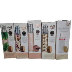 Pinky Up Glass Travel Infuser Mug Corrugated Window Box