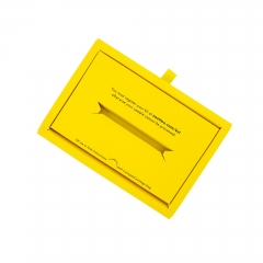 Minimalist Yellow Artcard Box with Ribbon Pull Tab