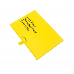 Minimalist Yellow Artcard Box with Ribbon Pull Tab