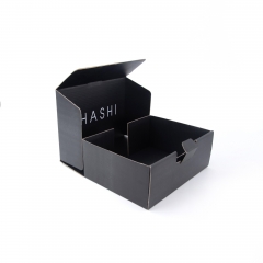 SHASHI Black Corrugated Foldable Packaging Box